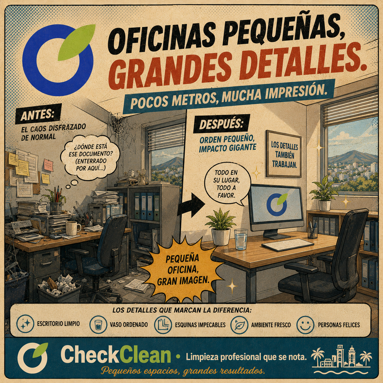Oficinas pequeñas, grandes detalles