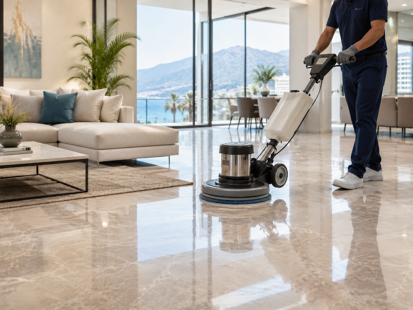 Limpieza fin de obra en un interior premium